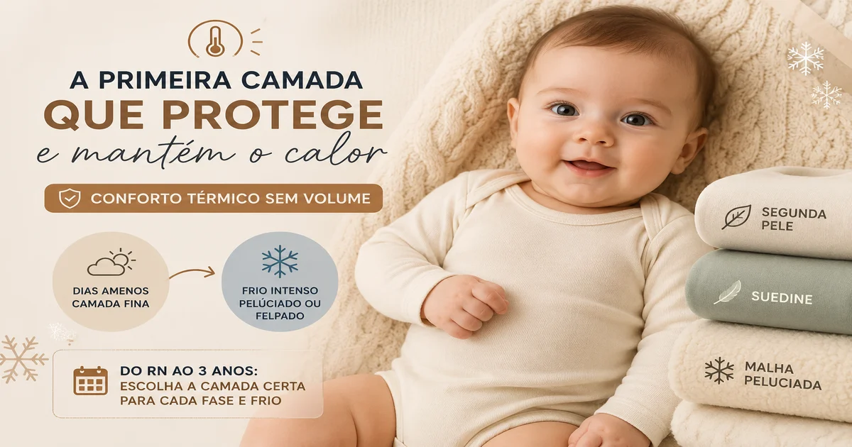 Body Térmico para Bebê: Segunda Pele, Suedine ou Malha?