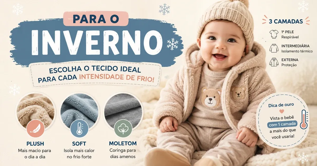 Conjunto de Inverno para Bebê: Plush, Soft ou Moletom?