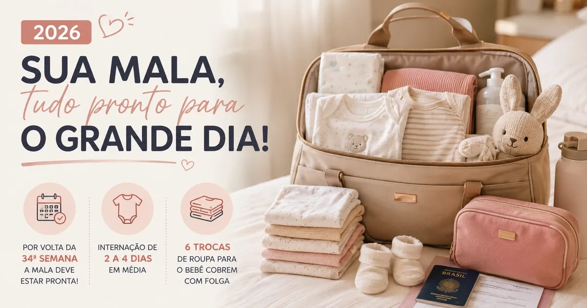 Mala de Maternidade: O Que Levar para Mãe e Bebê