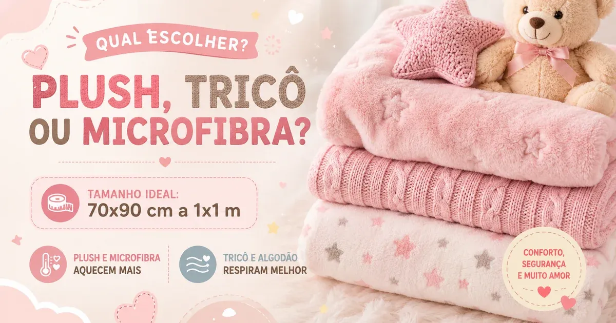 Manta de Bebê: Plush, Tricô ou Microfibra?