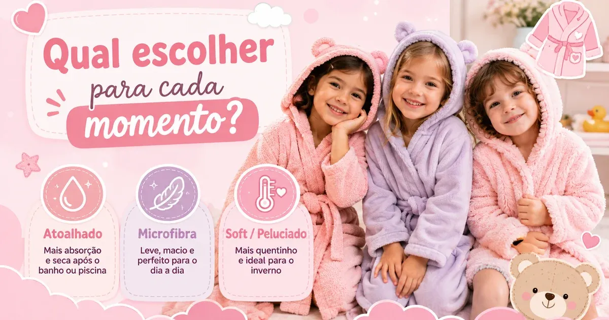 Roupão Infantil: Microfibra, Atoalhado ou Soft?