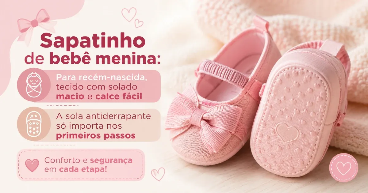 Sapatinho de Bebê Menina: Modelos, Tamanhos e Como Escolher