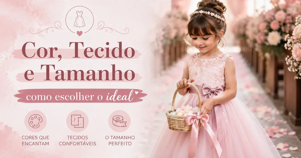 Vestido de Daminha: Cor, Tecido e Tamanho Ideal