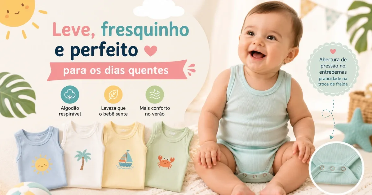 Body Regata para Bebê: Os Melhores Modelos para o Verão