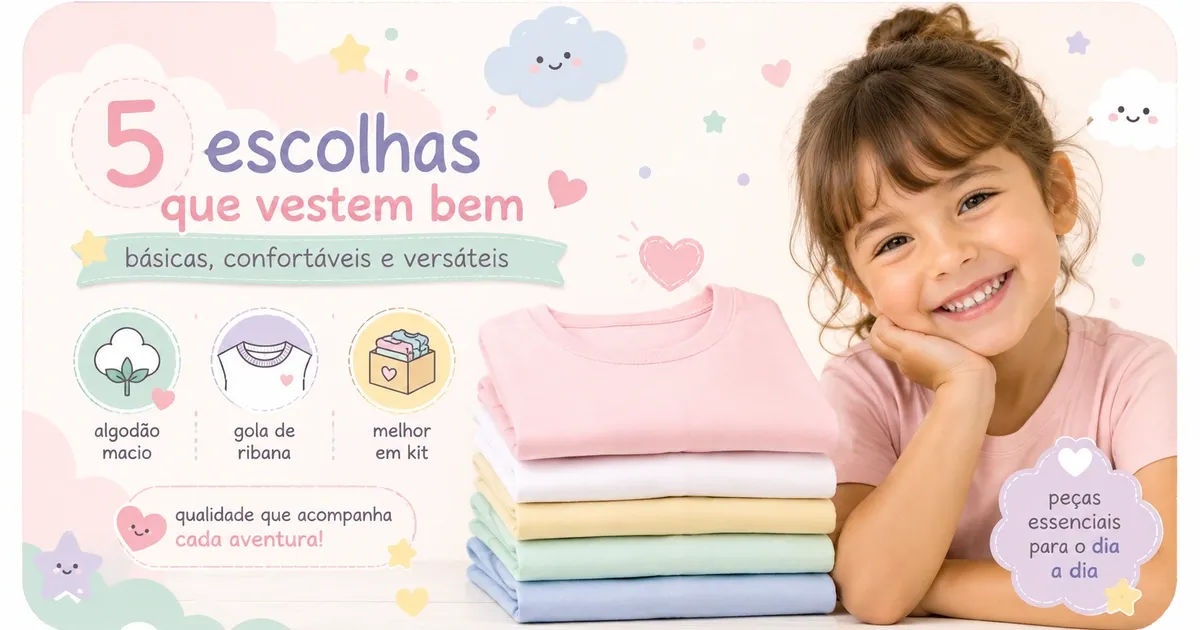 Camiseta Infantil: 5 Melhores, Básica e Kits