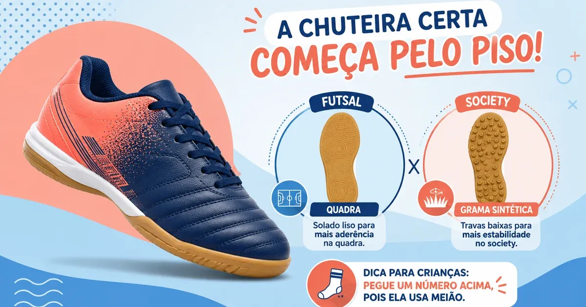 Chuteira Penalty Infantil: Futsal, Society e as 5 Melhores