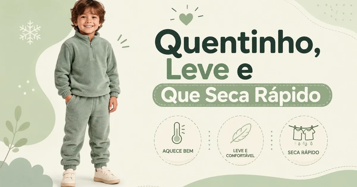 Conjunto Fleece Infantil: Quentinho, Leve e Que Seca Rápido