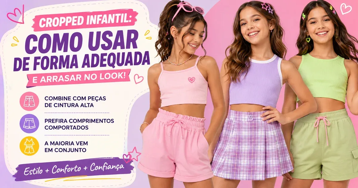 Cropped Infantil: Os Melhores Conjuntos e Como Usar sem Adultizar