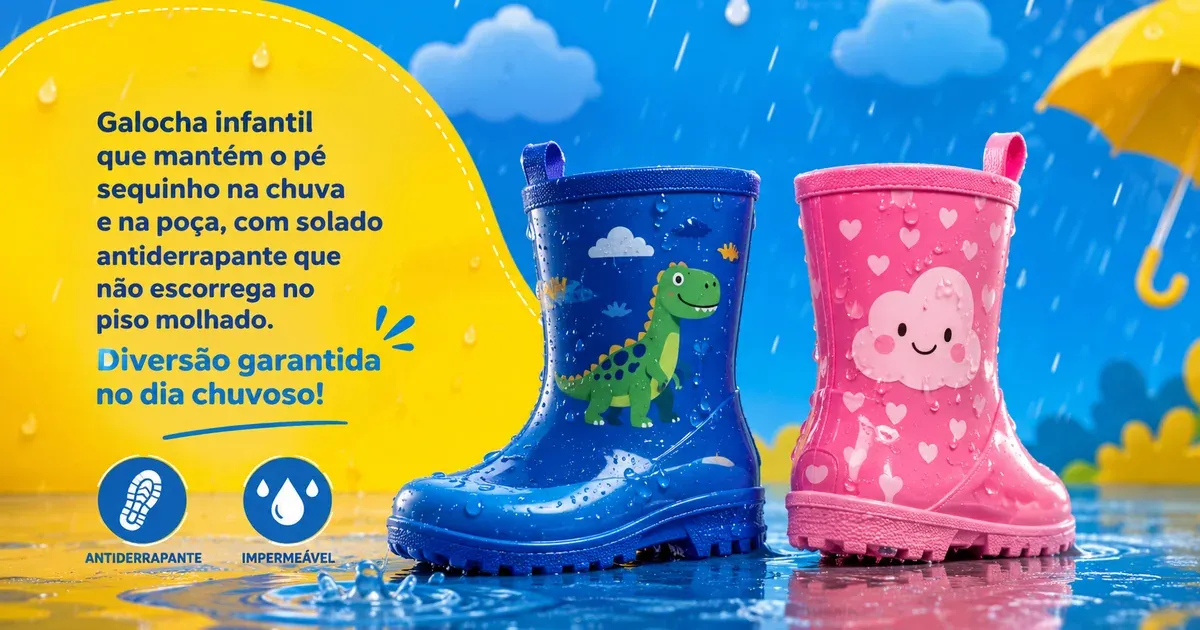 Galocha Infantil: As 4 Melhores Botas de Chuva e Como Escolher