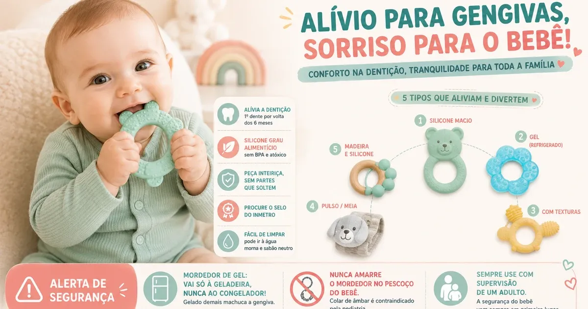 Mordedor para Bebê: Como Escolher e os Melhores Tipos para a Dentição