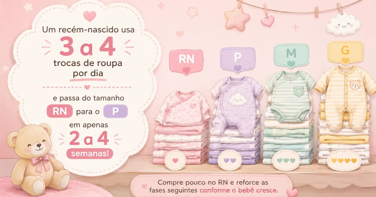 Quantas Roupas de Bebê Comprar: Guia por Fase (RN a 1 Ano)