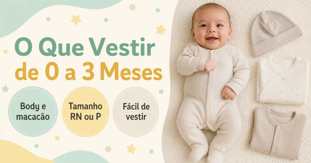 Roupa para Bebê de 0 a 3 Meses: O Que Vestir e os Melhores