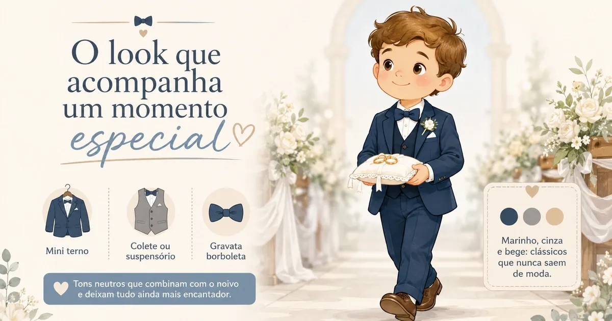 Roupa de Pajem: Terno, Colete e Como Escolher