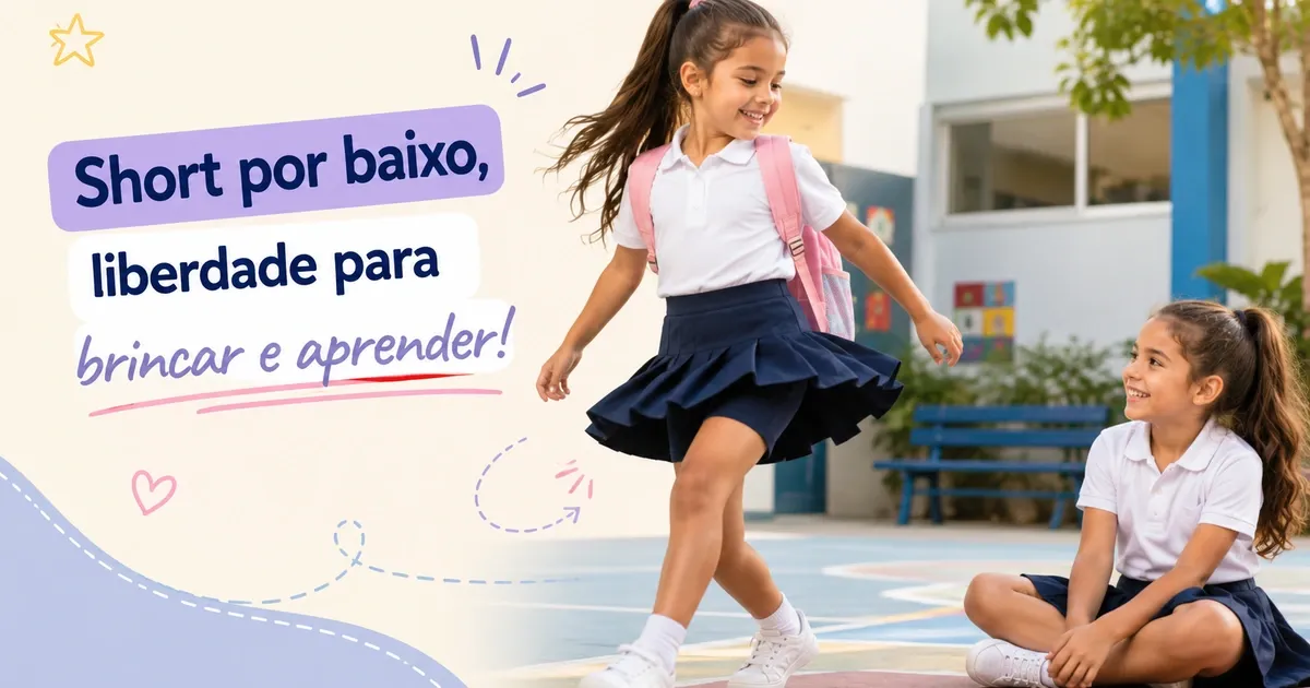 Saia Escolar Infantil (Short-Saia): As Melhores por Tecido e Como Escolher