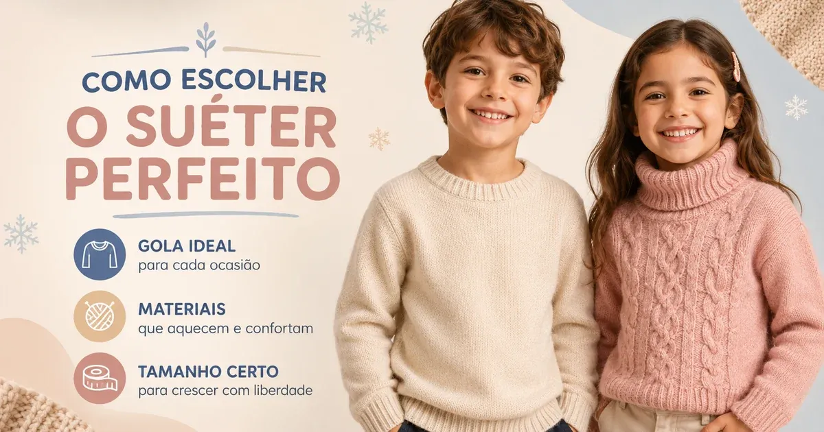 Suéter Infantil de Tricô: As Melhores Blusas Fechadas (Menino, Menina e Bebê) e Como Escolher