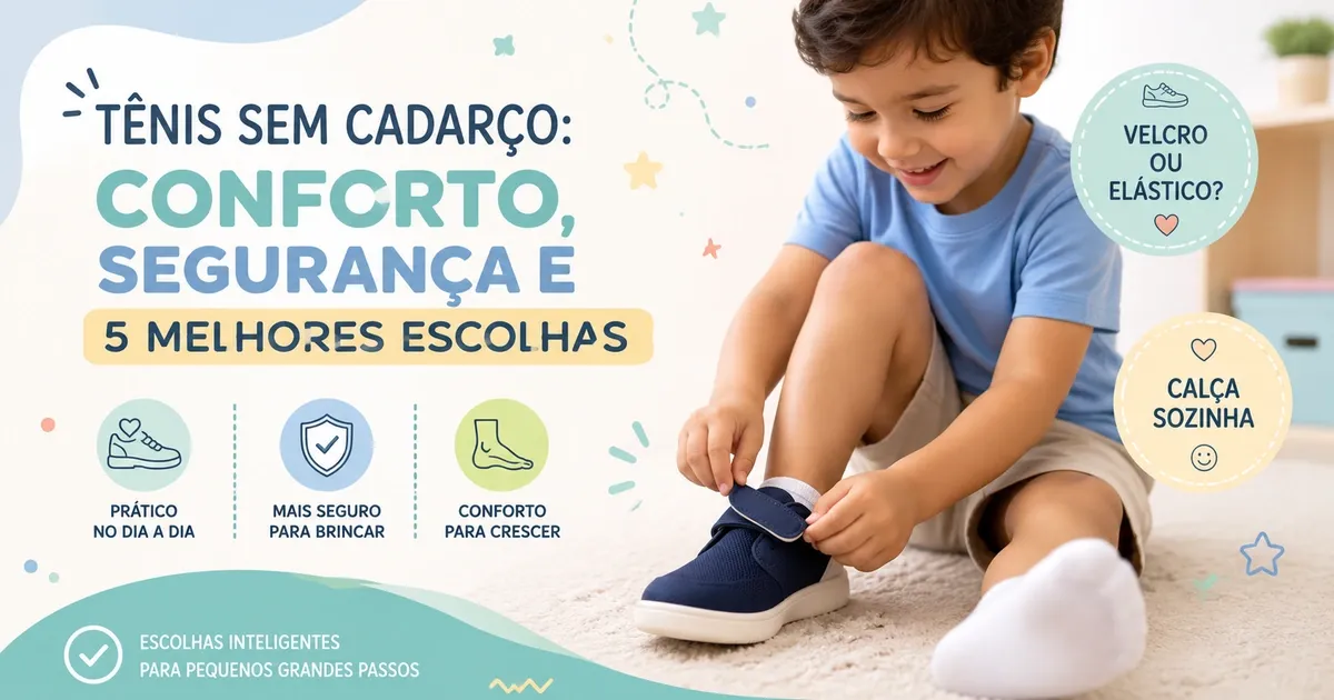 Tênis Infantil Sem Cadarço: Velcro, Elástico e os 5 Melhores