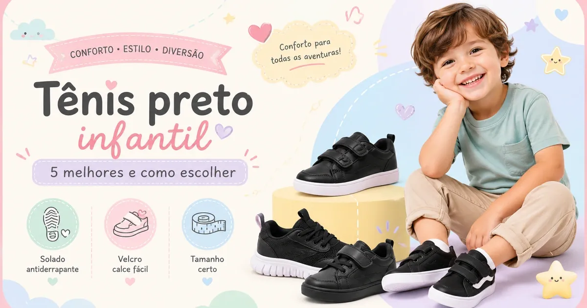 Tênis Preto Infantil: 5 Melhores e Como Escolher