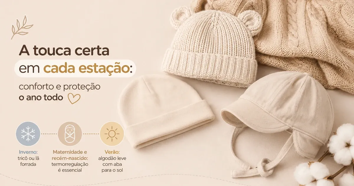 Touca de Bebê: Qual Escolher por Estação e as Melhores