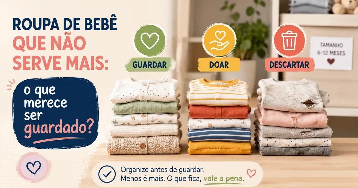 Roupa de Bebê que Não Serve Mais: Guardar, Doar ou Descartar