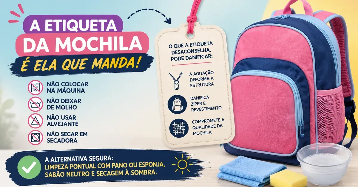 Como Lavar Mochila Infantil: os Fabricantes Desaconselham a Máquina
