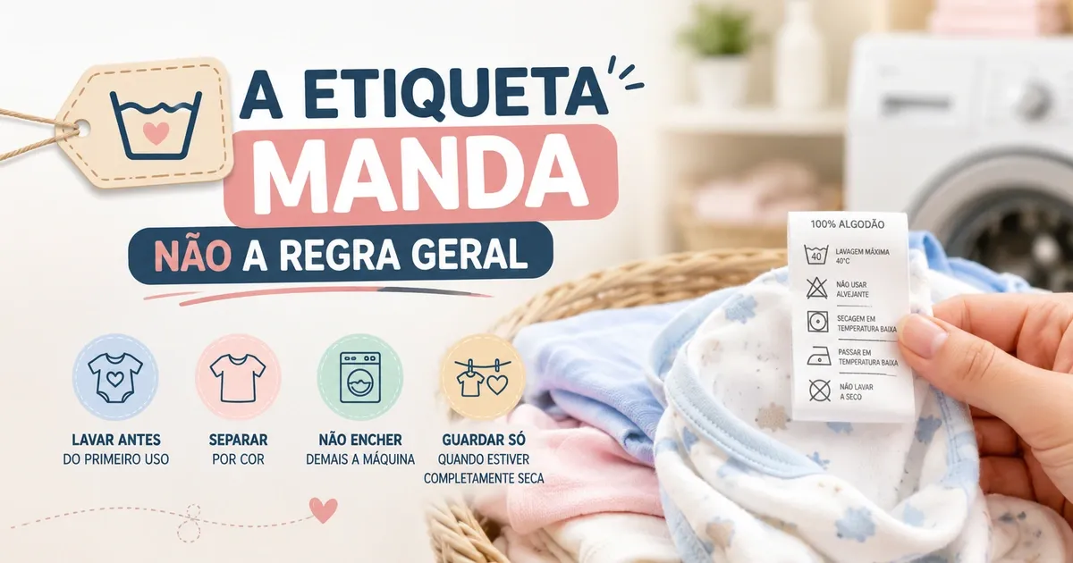 Como Lavar Roupa de Bebê: a Etiqueta Manda, Não a Regra Geral