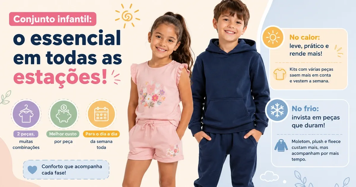 Conjunto Infantil: Quantos Ter, Qual Tecido e Quais Comprar
