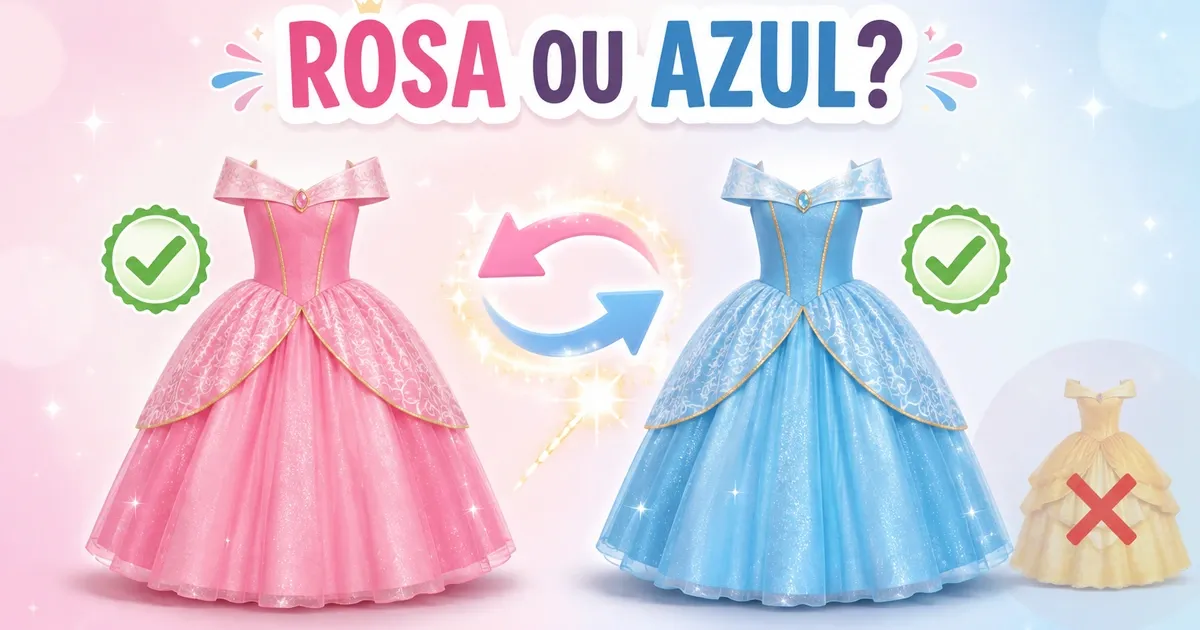 Fantasia da Bela Adormecida Infantil: Rosa ou Azul?