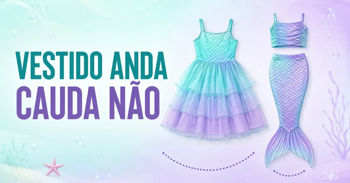 Fantasia de Sereia Infantil: Vestido ou Cauda e Como Escolher