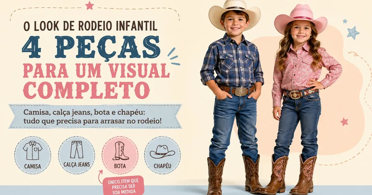 Roupa Country Infantil: o Look de Rodeio de Menino e de Menina