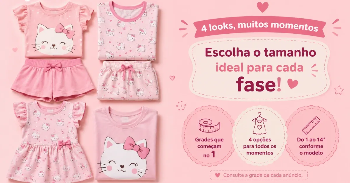 Roupa da Hello Kitty Infantil: Conjunto, Vestido e Quais Comprar