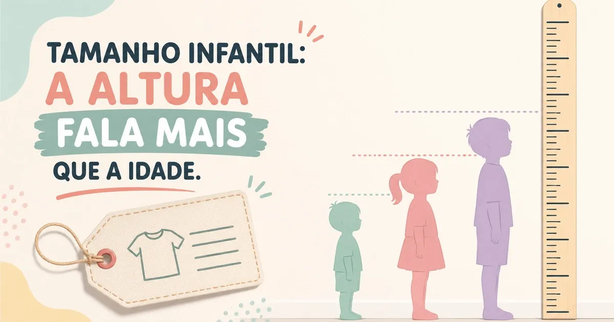 Tamanho Infantil por Idade: P, M, G, 2, 4, 6 e Tabela em cm