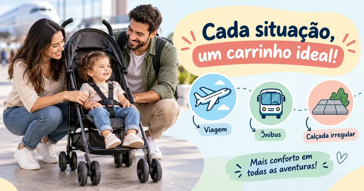 Carrinho Guarda-Chuva: Qual Comprar para Viagem, Ônibus e Criança Maior