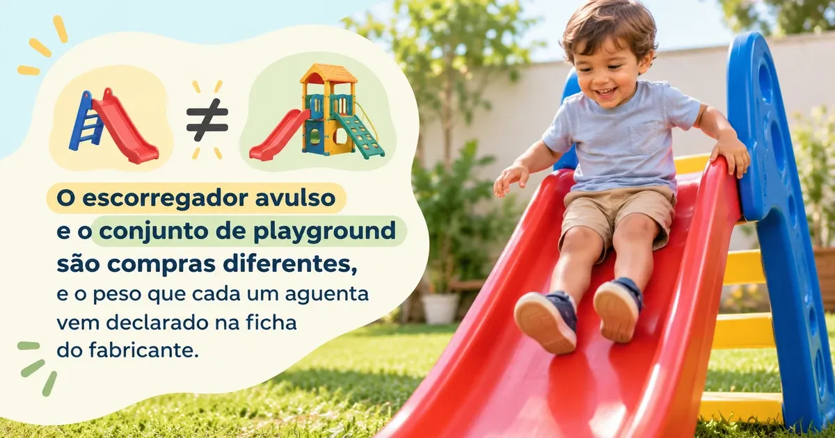 Escorregador Infantil: Avulso ou Multiplay, Peso Suportado e os 6 Melhores