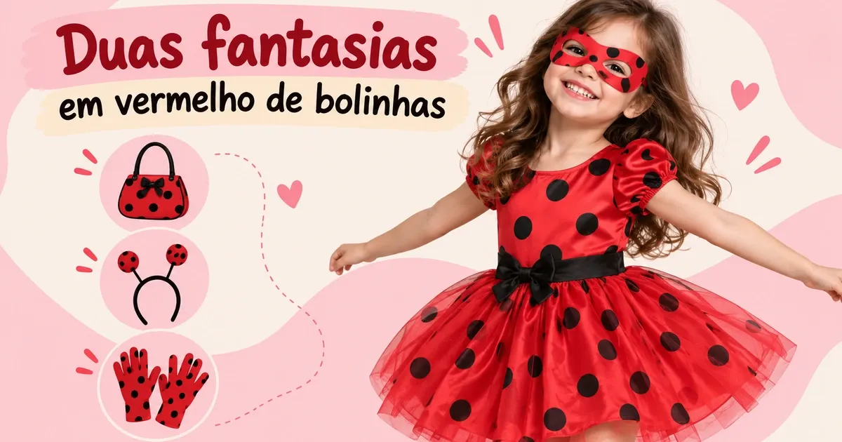 Fantasia da Ladybug Infantil: Modelos, Tamanho e o Que Vem no Kit