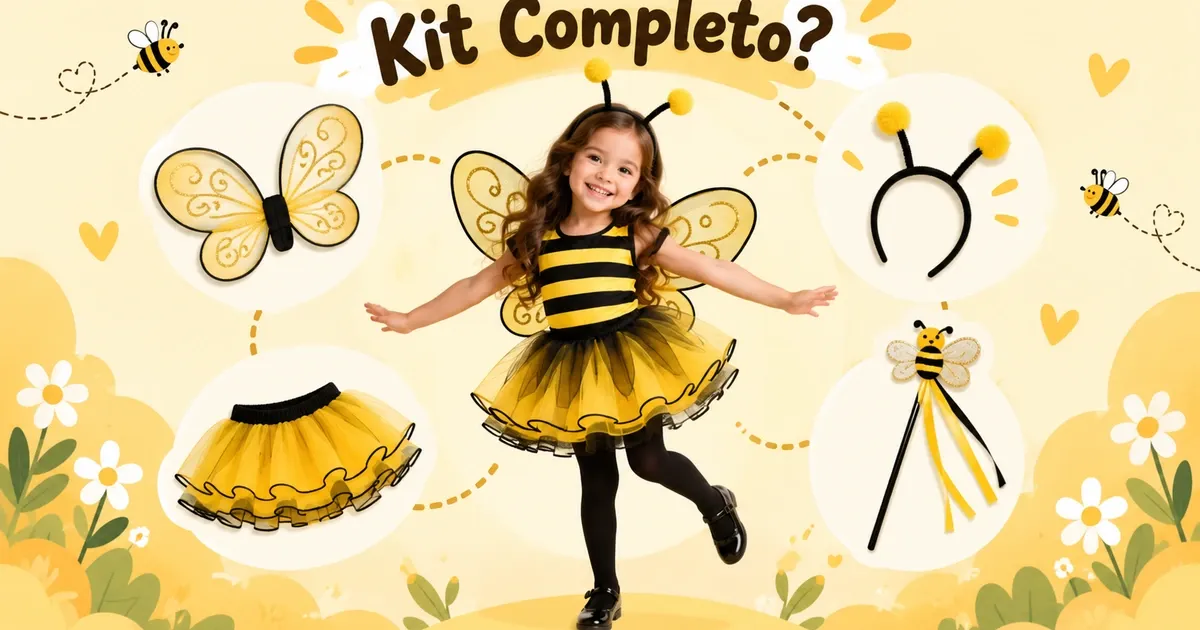 Fantasia de Abelha Infantil: Grade, o Que Vem no Kit e as 6 Melhores