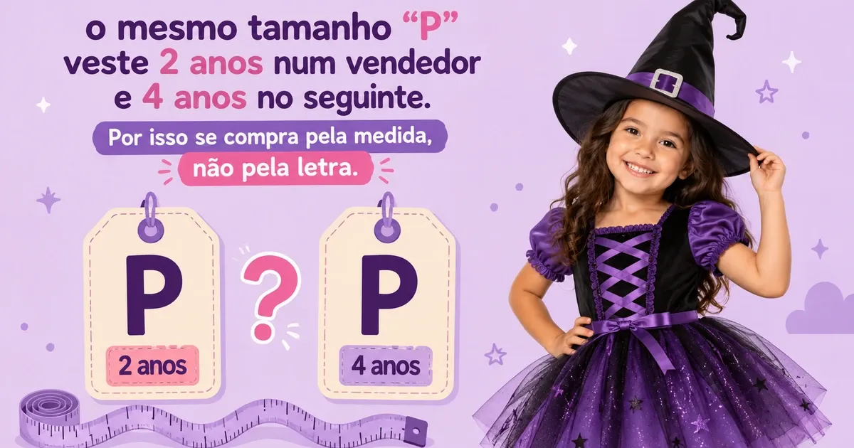 Fantasia de Bruxa Infantil: Vestido, Chapéu e a Grade que Serve