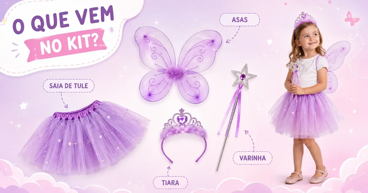 Fantasia de Fada Infantil: O Que Vem no Kit e Qual Tamanho