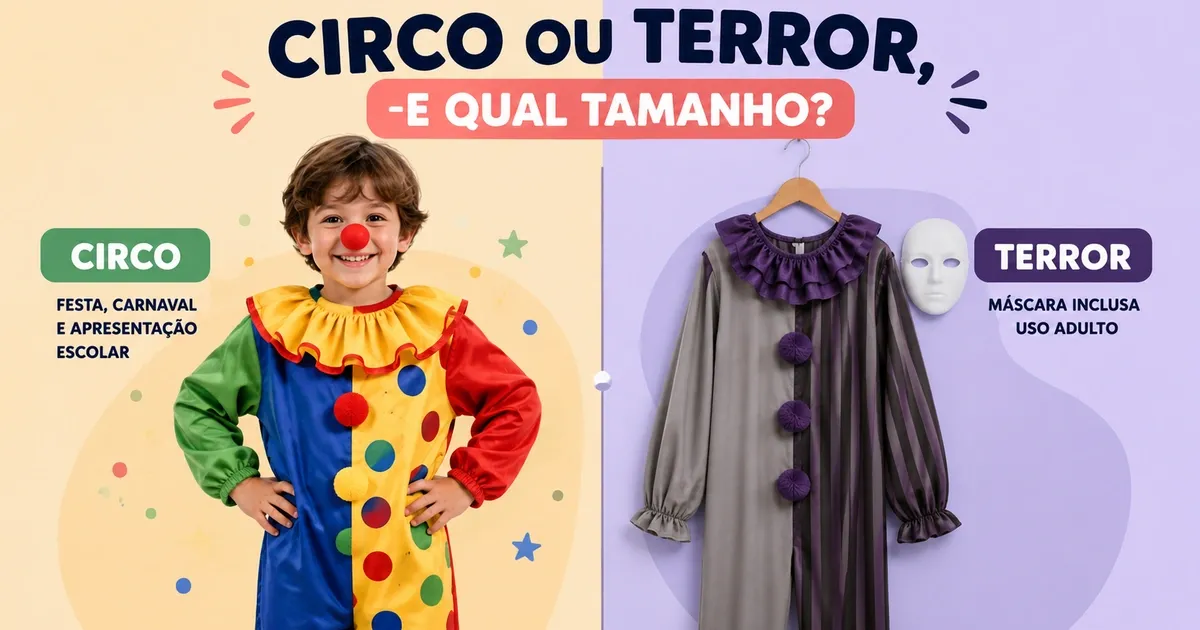 Fantasia de Palhaço Infantil: Circo ou Terror, e Qual Tamanho