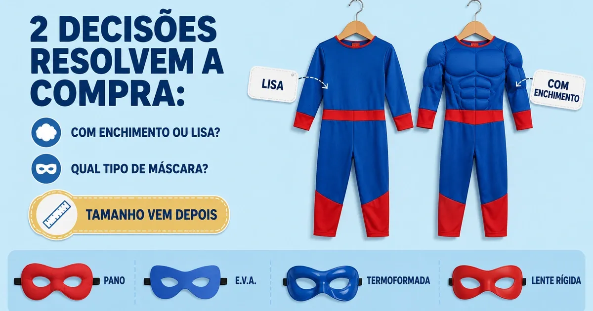 Fantasia do Homem-Aranha Infantil: Qual Máscara e Que Tamanho